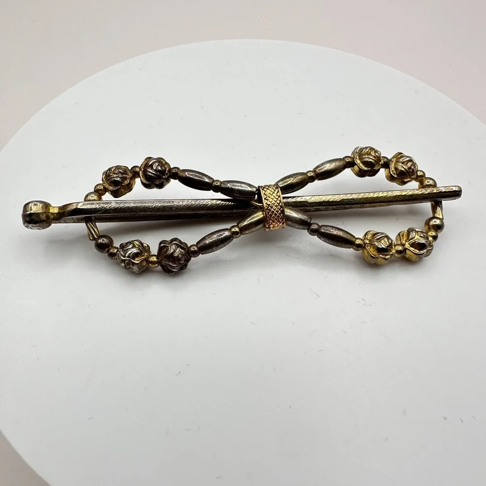 Vintage 90s Floral Barrette Hair Clip Beaded Women's Classic Fashion Jewelry‎